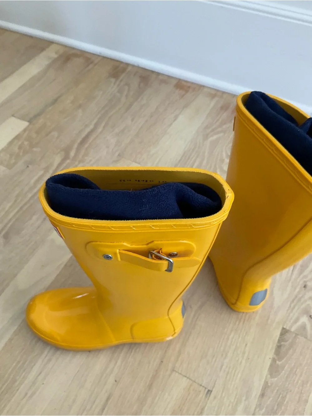 Hunter Kids Yellow Rain Boots